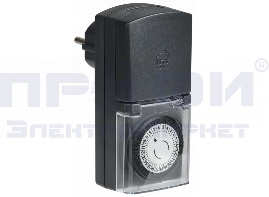 РТМ-4 Розетка-таймер механ.30мин 24ч 48on/off 16А IP44 IEK