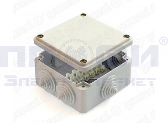 Коробка распаечная 100х100х45 IP44 GE41232-01с клеммником (под заказ) Коробка распаечная 100х100х45 IP44 GE41232-01с клеммником (под заказ)