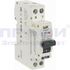 ARMAT АВДТ B06S 1P+NP C25 30мА тип AC (18мм) IEK