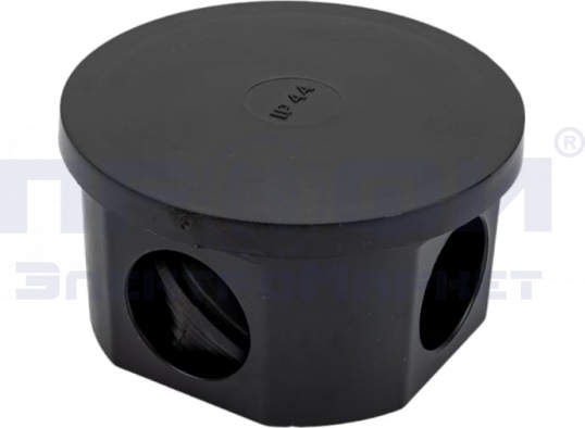Коробка распаячная 75х40 IP44 цвет-черный GE41237-05