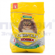 Наполнитель СИБИРСКАЯ КОШКА  5л УЛЬТРА (комкующ.)
