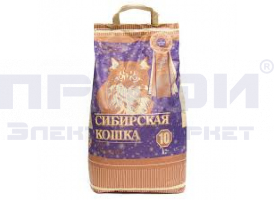 Наполнитель Сибирская Кошка Супер 10кг комкующийся 1х1