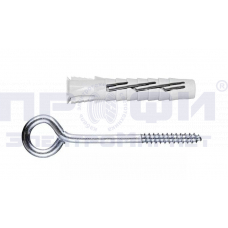 Крючок- шуруп Кольцо 6*50 +Дюбель FIX-K-10х50 (1 шт)/ 15м 204 2007
